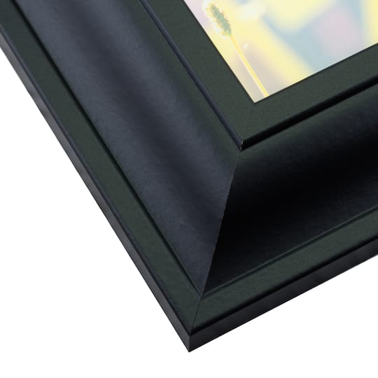 Craig Frames Upscale Satin Black Picture Frame with Mat
